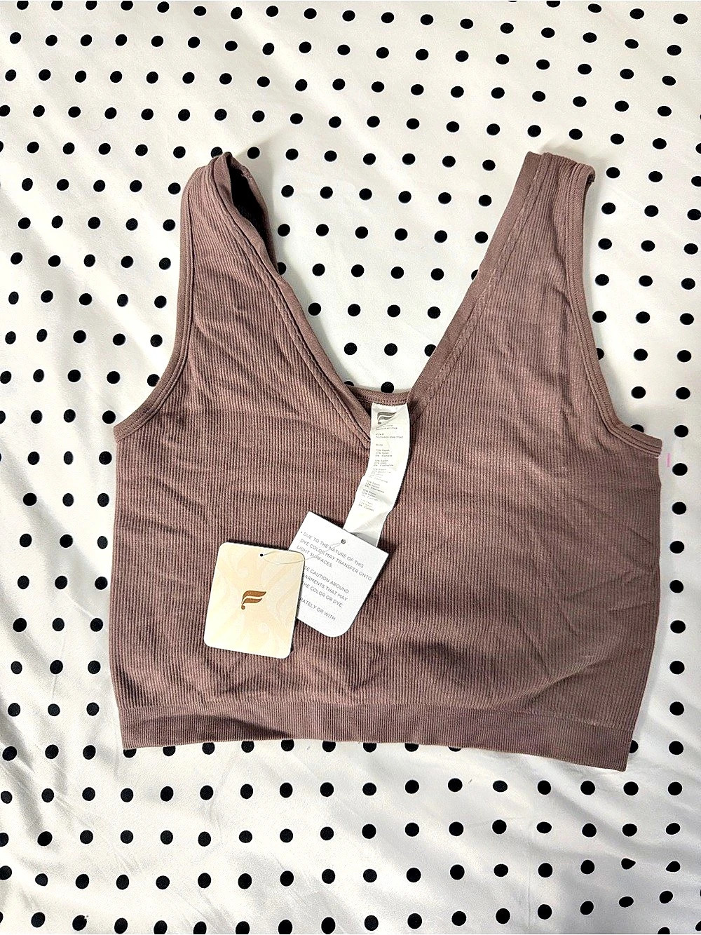 Fabletics Modal Rib V-Neck Tank Top in Brown - Picture 2 of 2